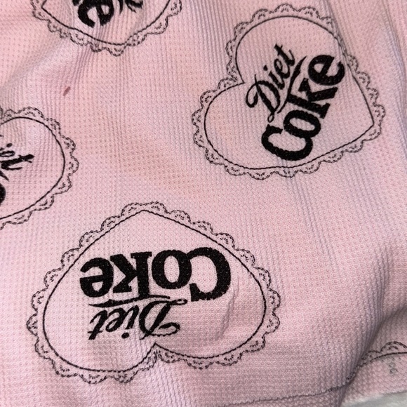 Diet Coke Pink Heart Coquette lounge wear Pajamas HTF Viral 💝💝 - Picture 10 of 10